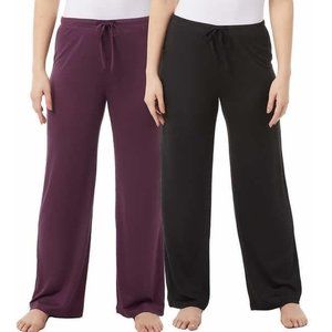 NWT 32 Degrees Women's 2 Pack Soft Sleep Pants Black/Purple Size XL $60 1A025